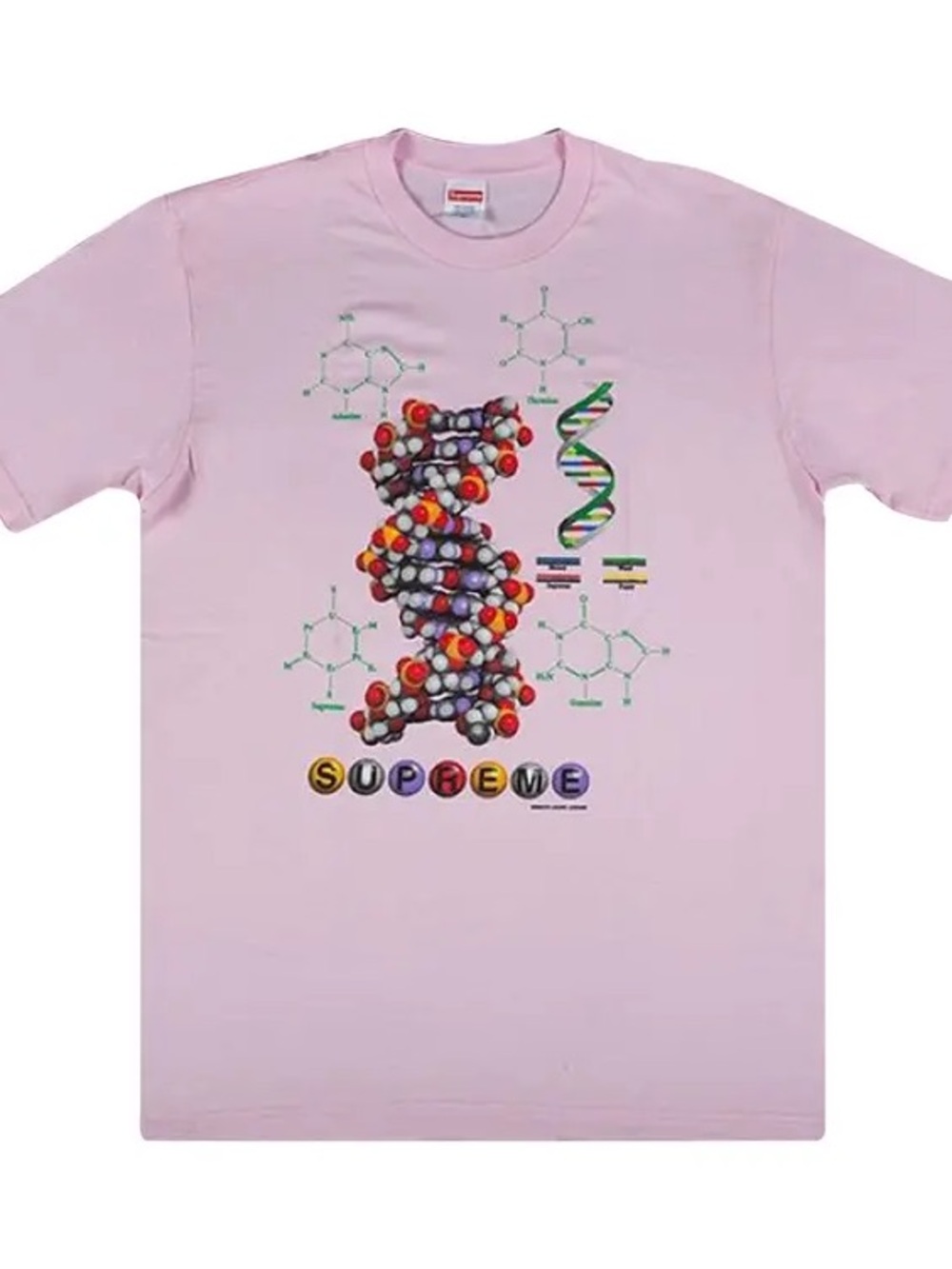 Supreme Pink DNA Graphic Tee Sz L